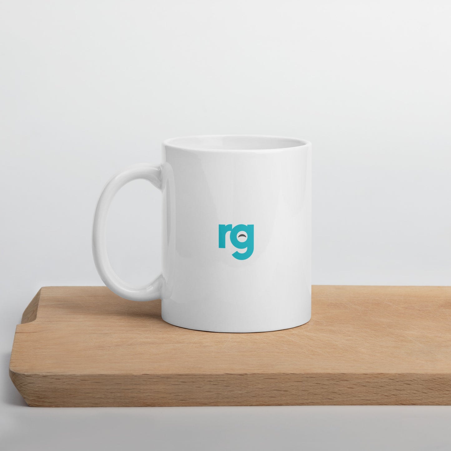 White glossy mug