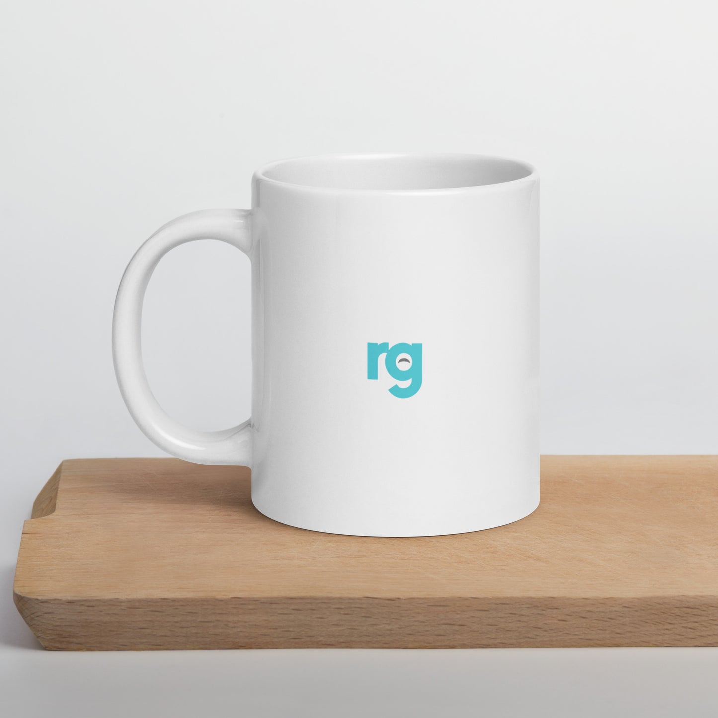 White glossy mug